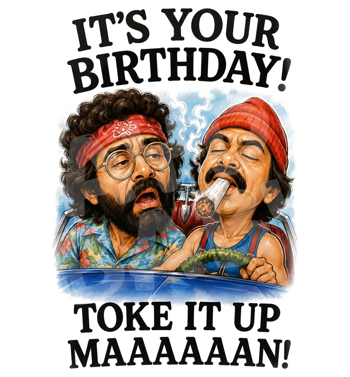 Stoner Birthday Card - Toke It Up - back
