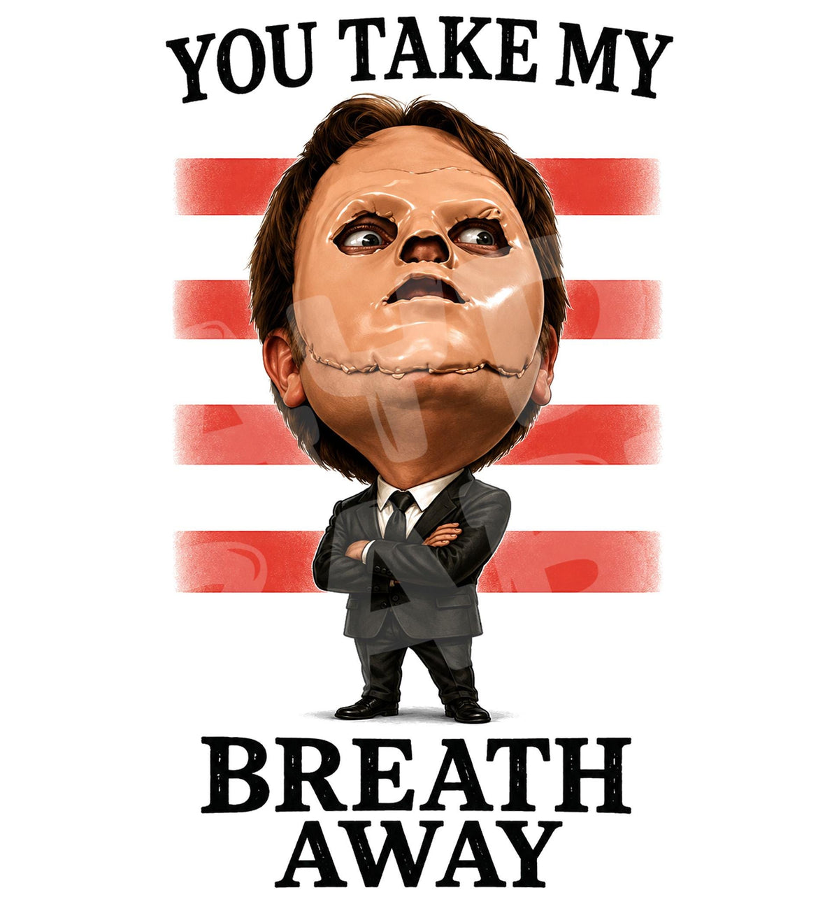 You Take My Breath Away Funny Love Card - close up