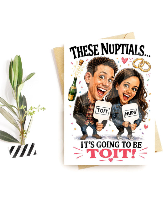 Funny Wedding Card - Toit Newlywed Humor