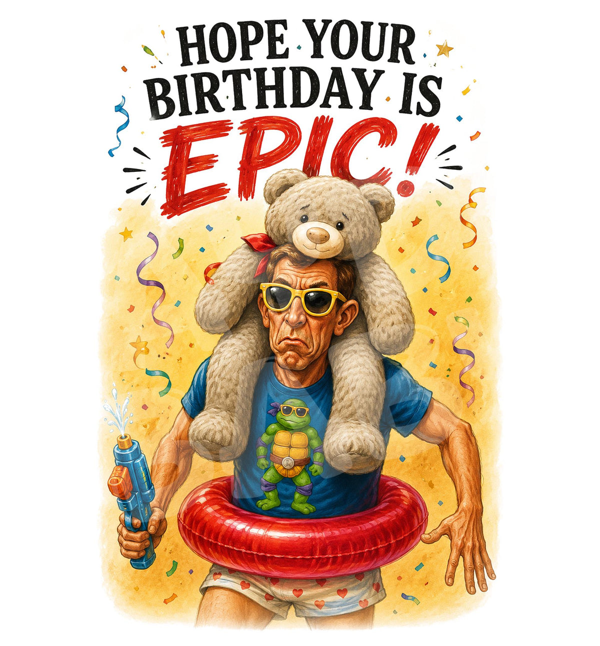 Funny Birthday Card for Him - Epic Adult Humor - back