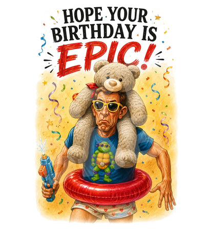 Funny Birthday Card for Him - Epic Adult Humor - back