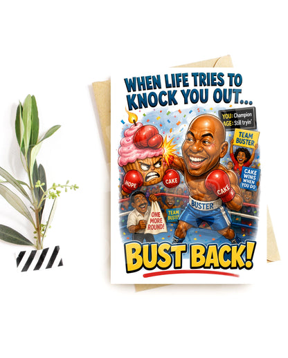 Funny Boxing Birthday Card for Him – Motivational Encouragement