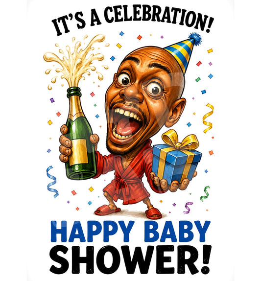 Funny Baby Shower Card – New Parent Congratulations, Mom or Dad to Be Gift