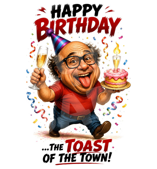 Funny Birthday Card for Him – Classic TV Comedy Parody, Retro Sitcom Humor