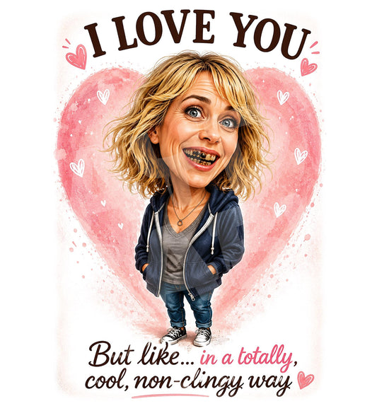 Funny Sarcastic Love Card - Non-Clingy Romance - back
