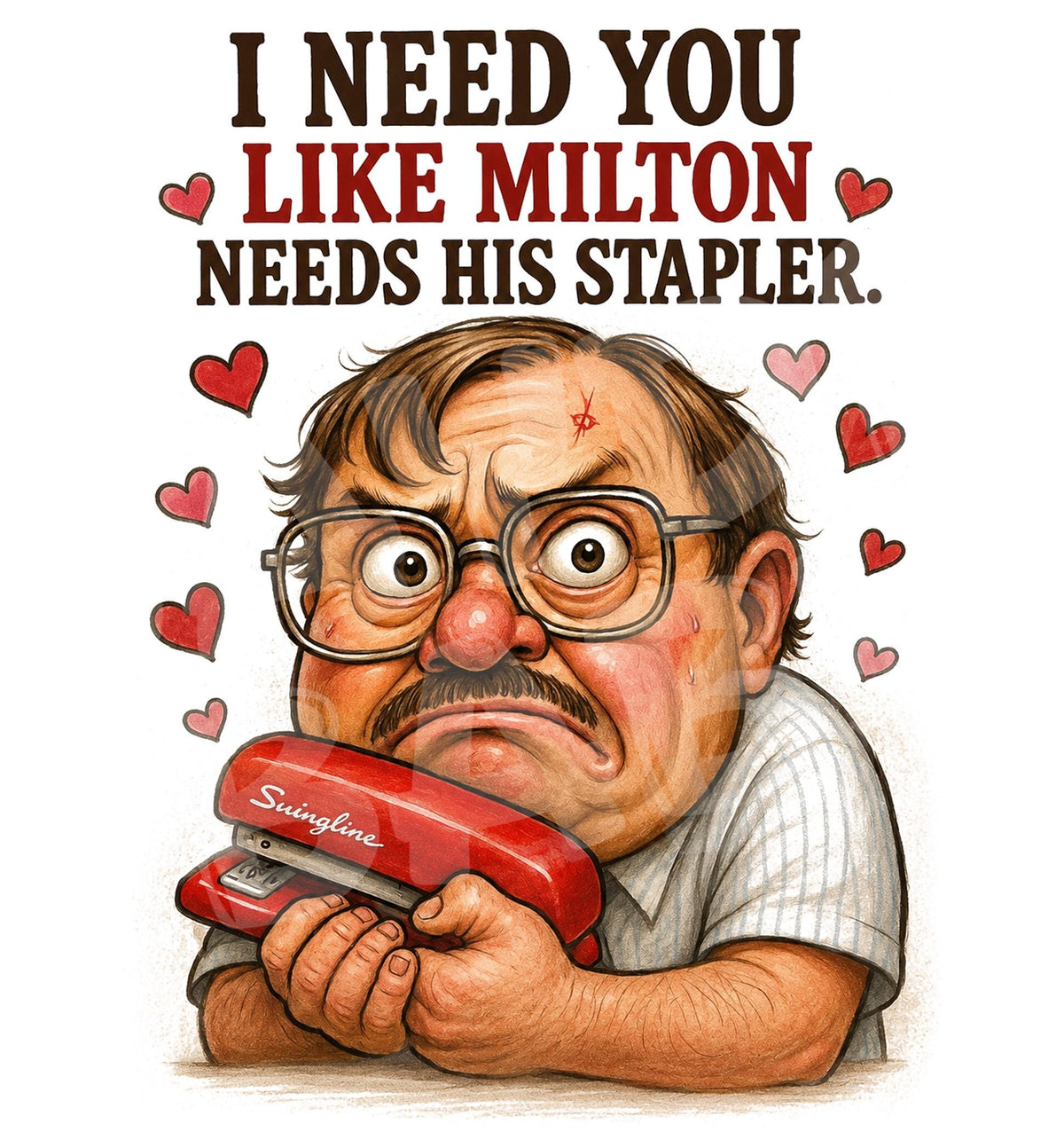 Funny Office Love Card - Stapler Joke - back