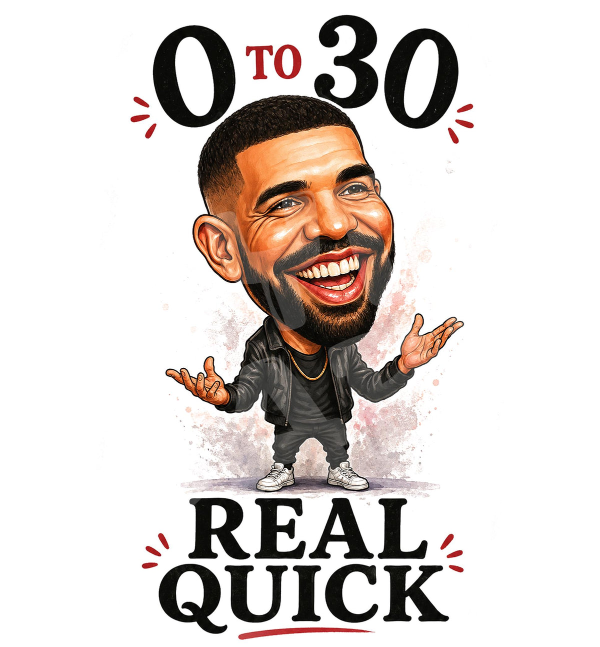 Funny 30th Birthday Card - 0 to 30 Real Quick - back