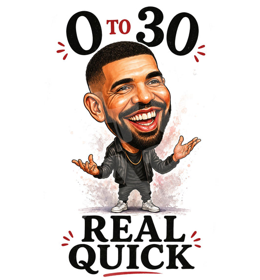 Funny 30th Birthday Card - 0 to 30 Real Quick - back
