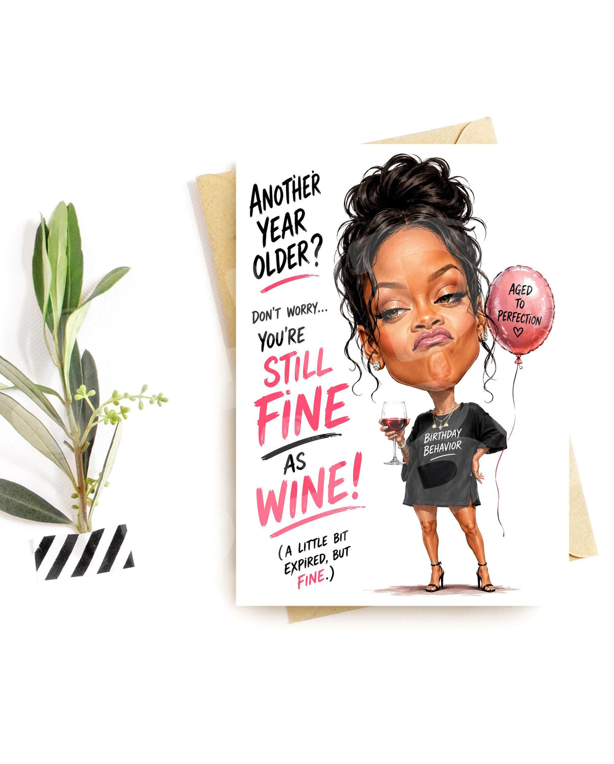 Funny Birthday Card for Her - Wine Humor