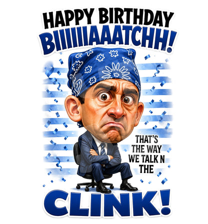Prison Birthday Card Office Boss Parody - close up