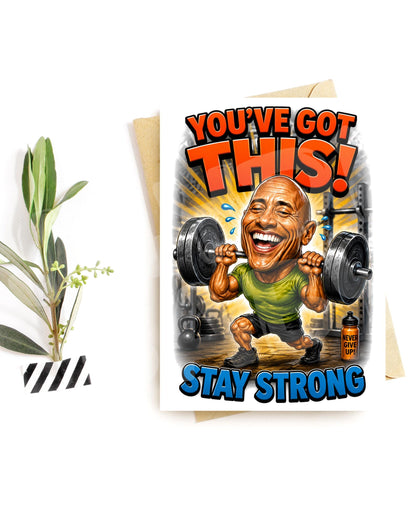 Gym Motivation Card – Funny Weightlifting Encouragement Gift for Him or Her