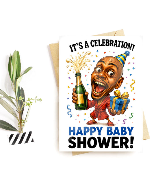 Funny Baby Shower Card – New Parent Congratulations, Mom or Dad to Be Gift