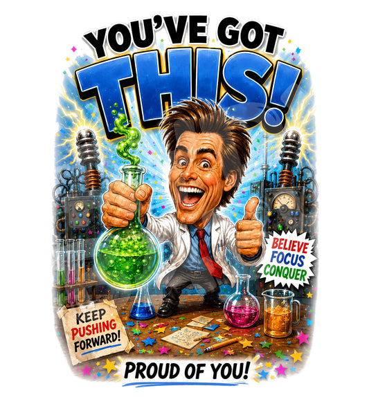 Funny Science Encouragement Card – Motivational Gift for Scientist, Teacher or Student