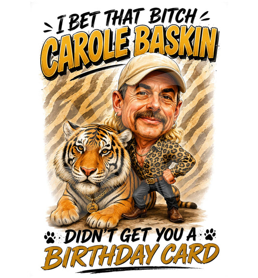 Funny Tiger Birthday Card – Rude Adult Humor, Wild Friend Gag Gift