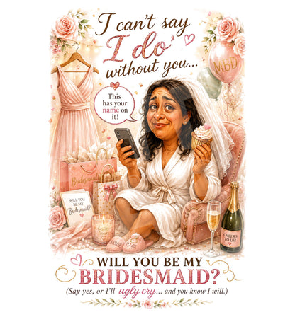Funny Bridesmaid Proposal Card - back