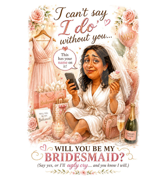 Funny Bridesmaid Proposal Card - back