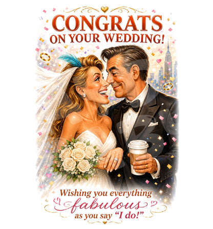 Funny Wedding Card for Couple - back
