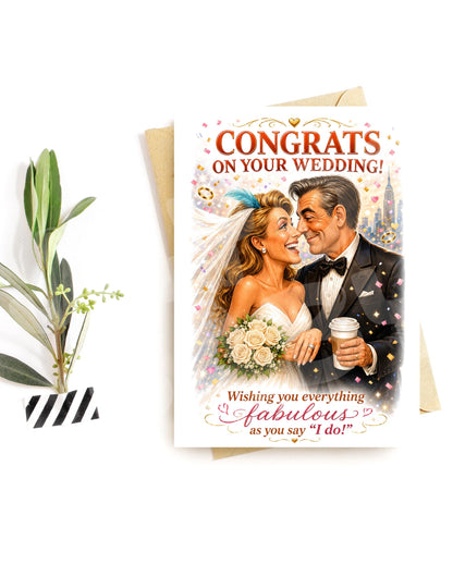 Funny Wedding Card for Couple
