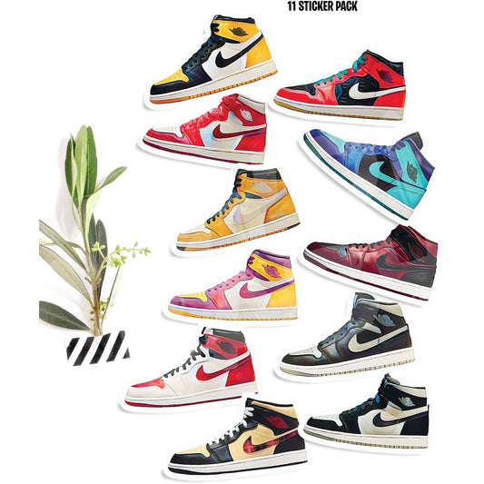 11 Jordan 1 Sneaker Sticker Pack - Jaydn Baby