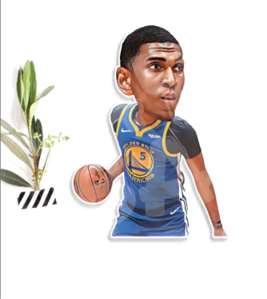 5 GS Warriors Basketball Stickers Pack - Jaydn Baby