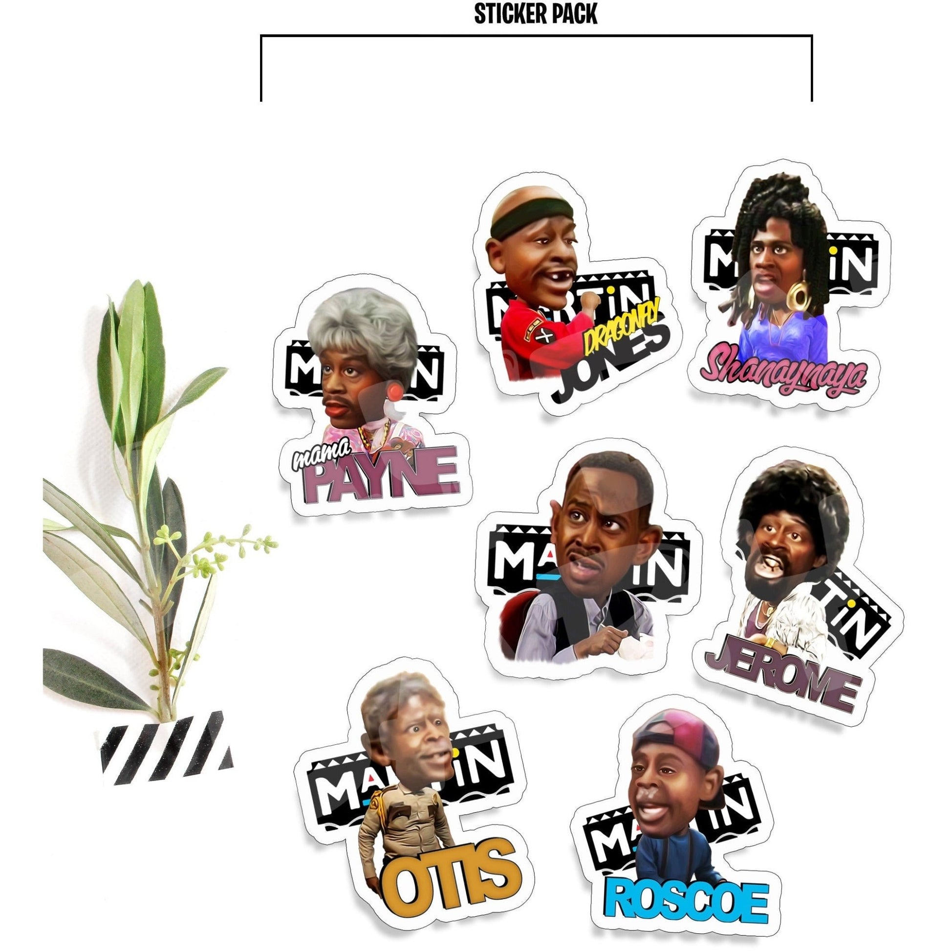 7 Funny Martin Sticker Pack - Jaydn Baby