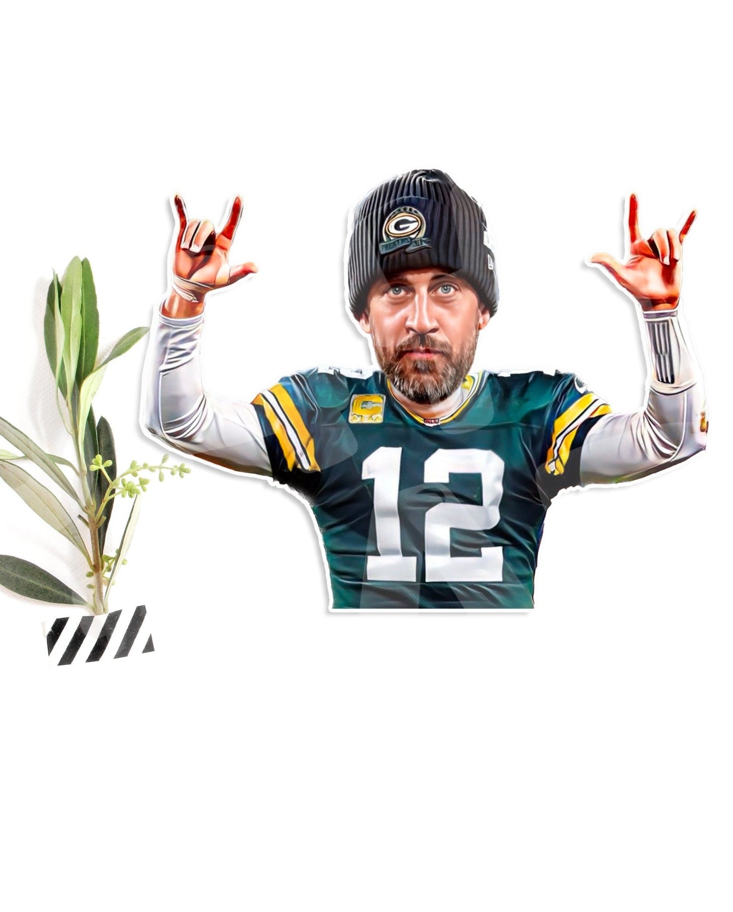 Aaron Rodgers Die Cut Stickers - Jaydn Baby