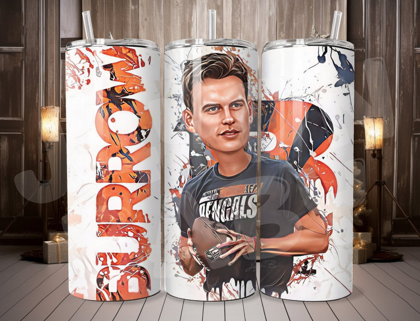 Burrow Tumbler Cincinnati Football Fans - Jaydn Baby