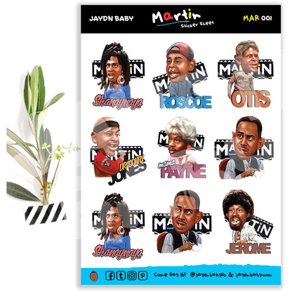 Funny Martin Sticker Sheet Series - Jaydn Baby