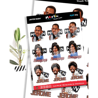 Funny Martin Sticker Sheet Series - Jaydn Baby