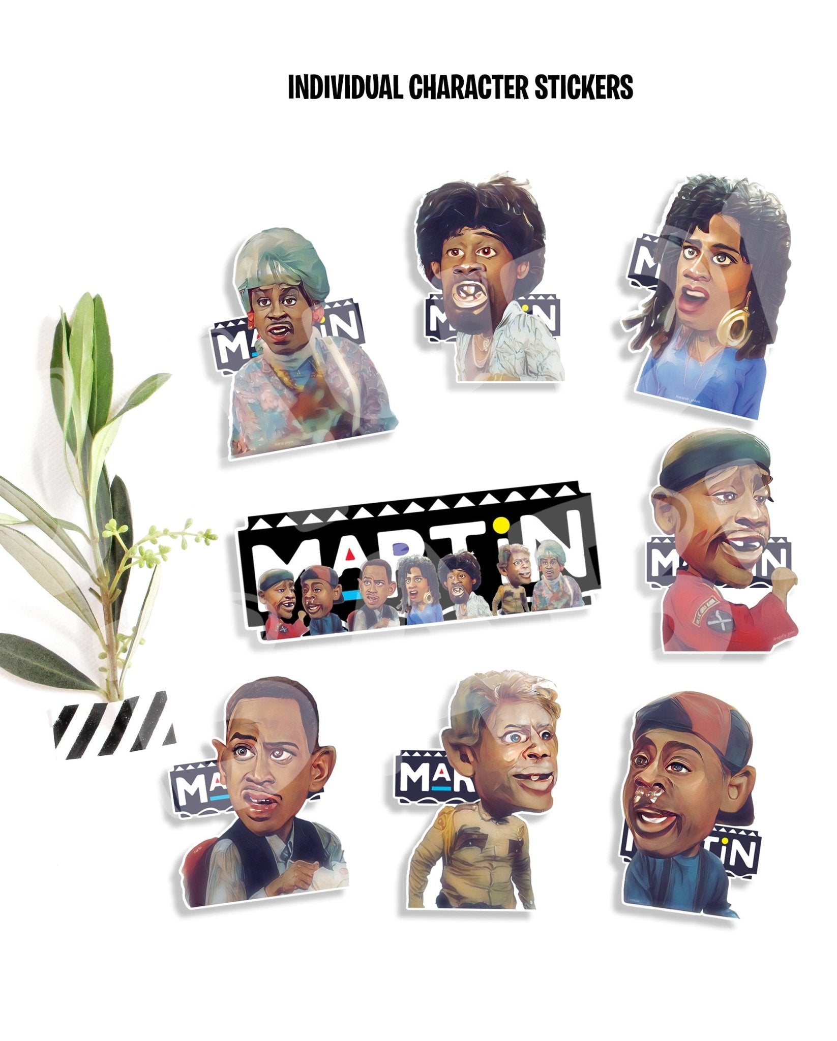 Individual Martin Die Cut Stickers - Jaydn Baby